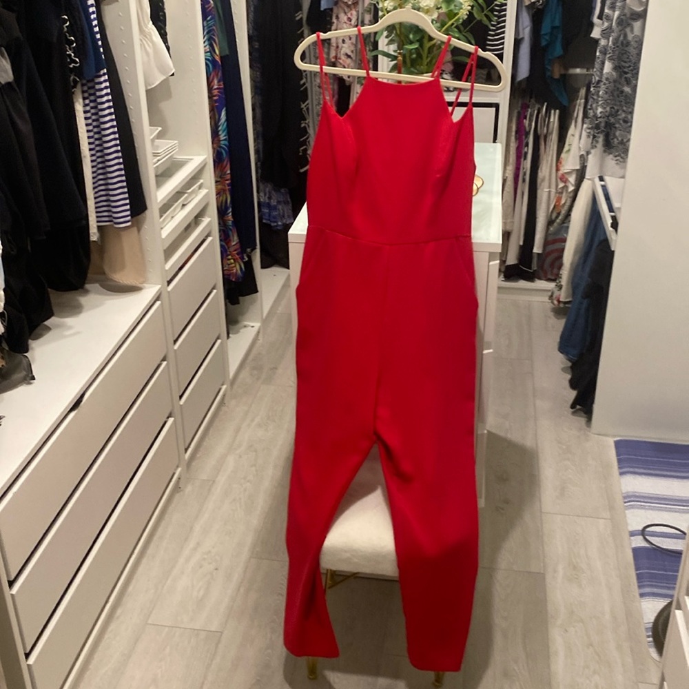 BCBG Red Jumpsuit